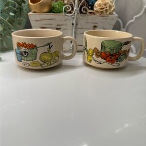 Vintage Japanese soup mugs 1970’s